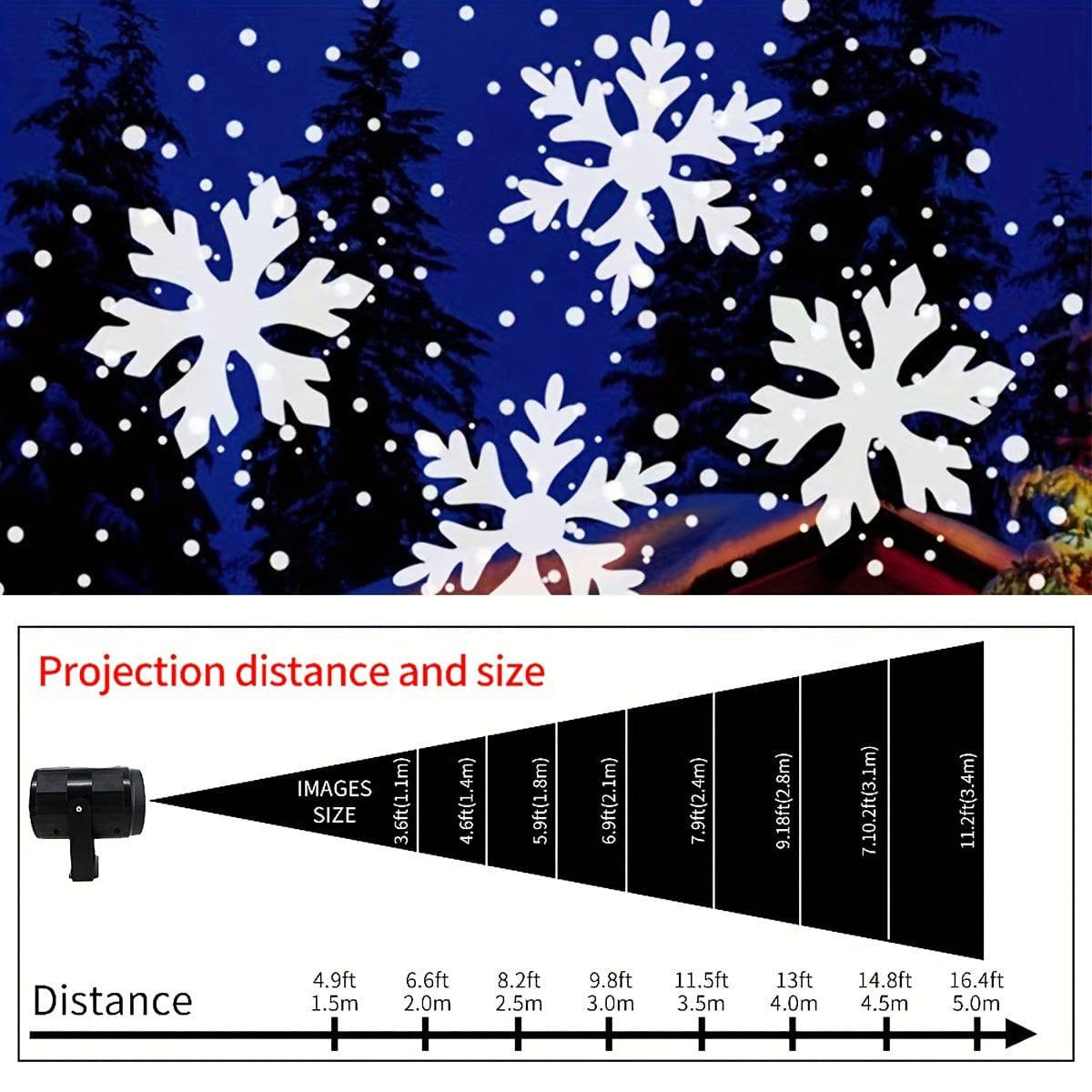 Weihnachts-Schneeflocken-Projektor-Licht - Magischer Lichtzauber für dein Schlafzimmer!