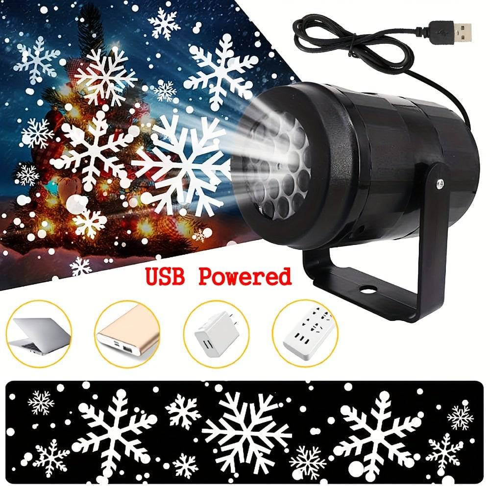 Weihnachts-Schneeflocken-Projektor-Licht - Magischer Lichtzauber für dein Schlafzimmer!