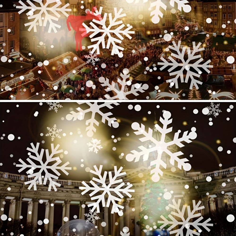 Weihnachts-Schneeflocken-Projektor-Licht - Magischer Lichtzauber für dein Schlafzimmer!