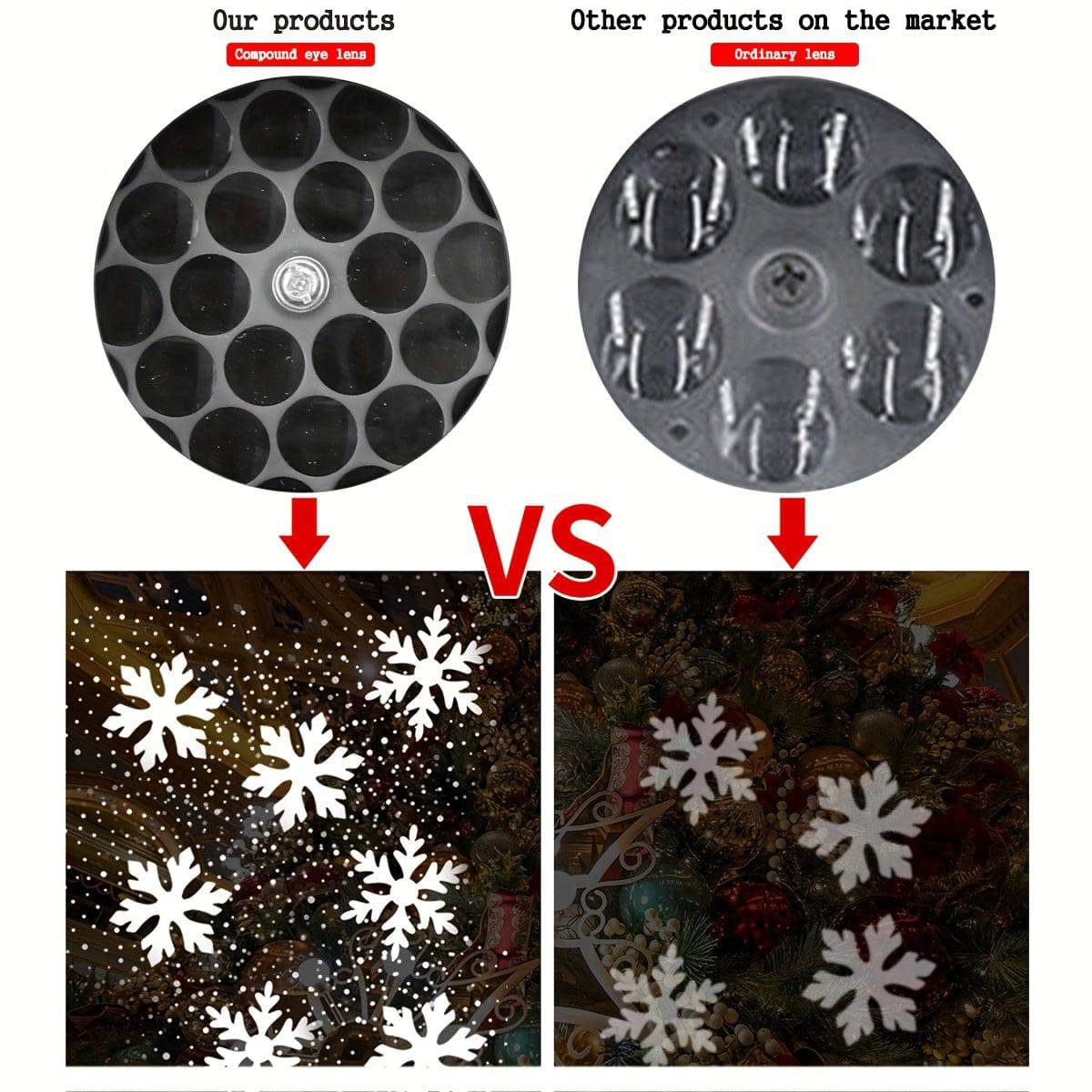 Weihnachts-Schneeflocken-Projektor-Licht - Magischer Lichtzauber für dein Schlafzimmer!