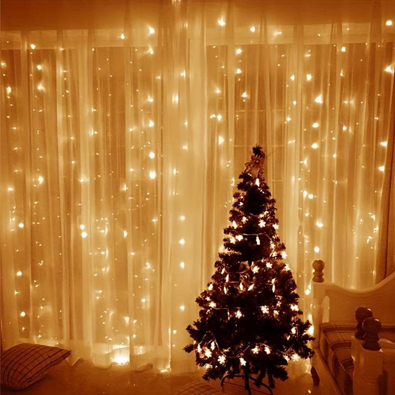Ferngesteuerte Vorhang-Lichterkette - Die magische Weihnachtsbeleuchtung
