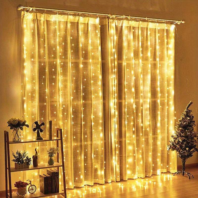 Ferngesteuerte Vorhang-Lichterkette - Die magische Weihnachtsbeleuchtung