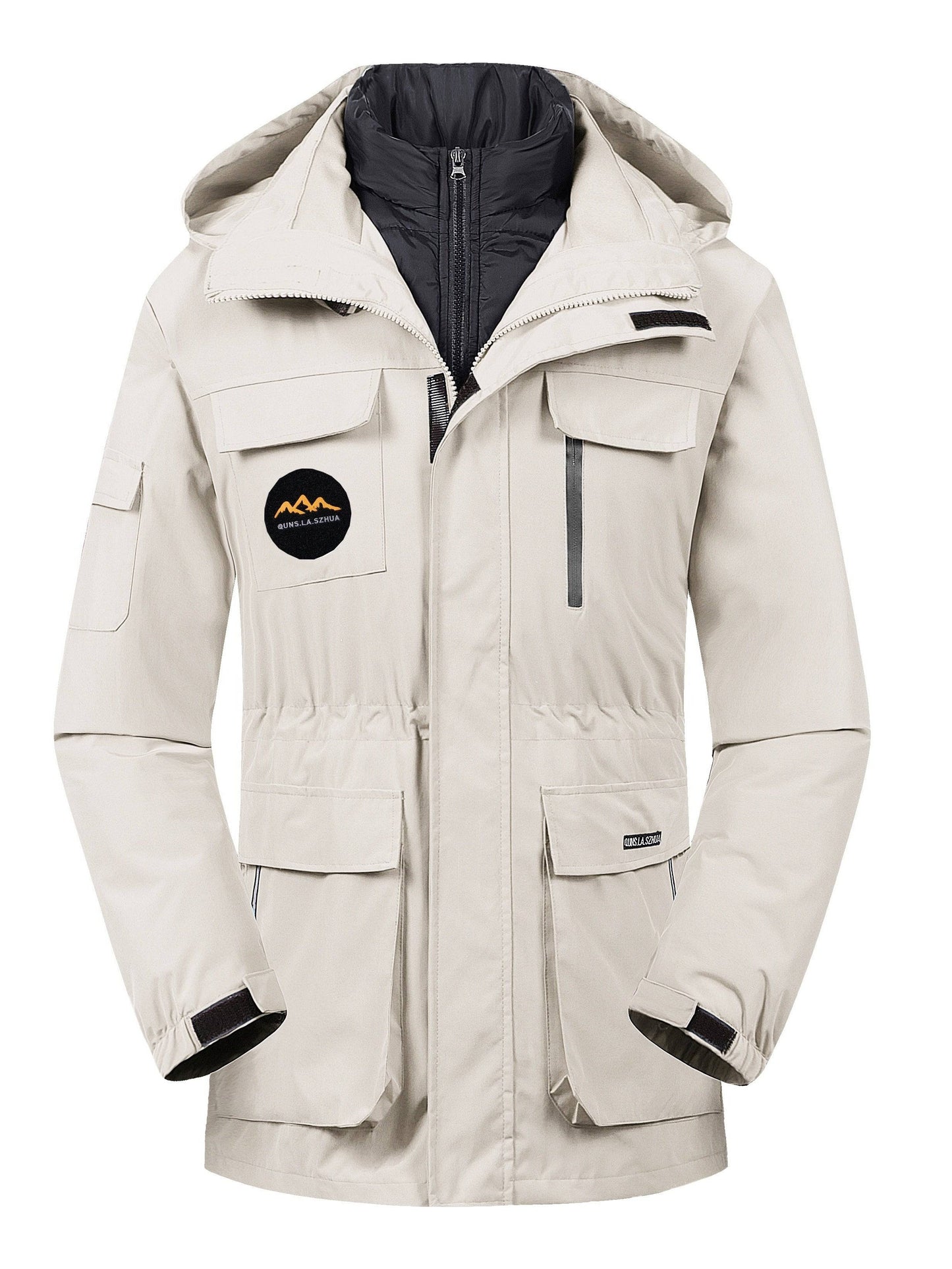 3-teiliges Winter-Set: Thermo-Windjacke + 2 abnehmbare Innenfutter (Damen/Herren) für Outdoor-Aktivitäten.