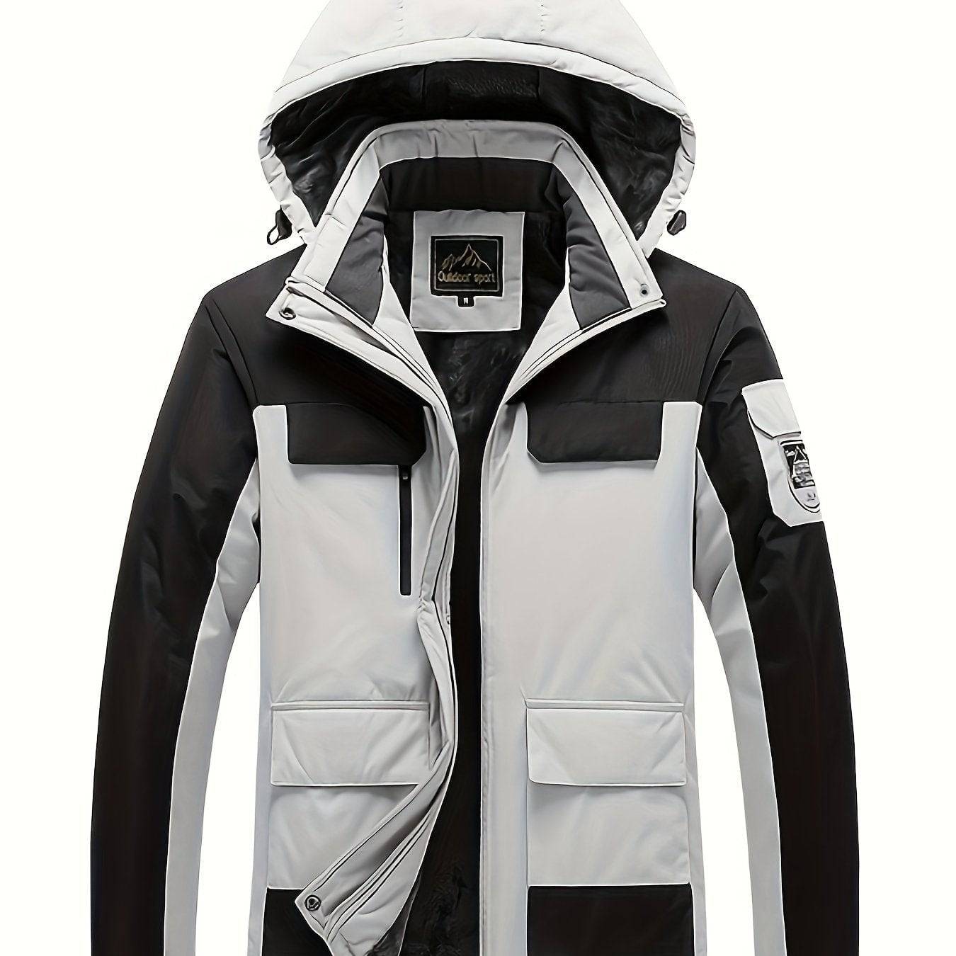 Wasserdichte Skijacke mit Fleecefutter und abnehmbarer Kapuze.