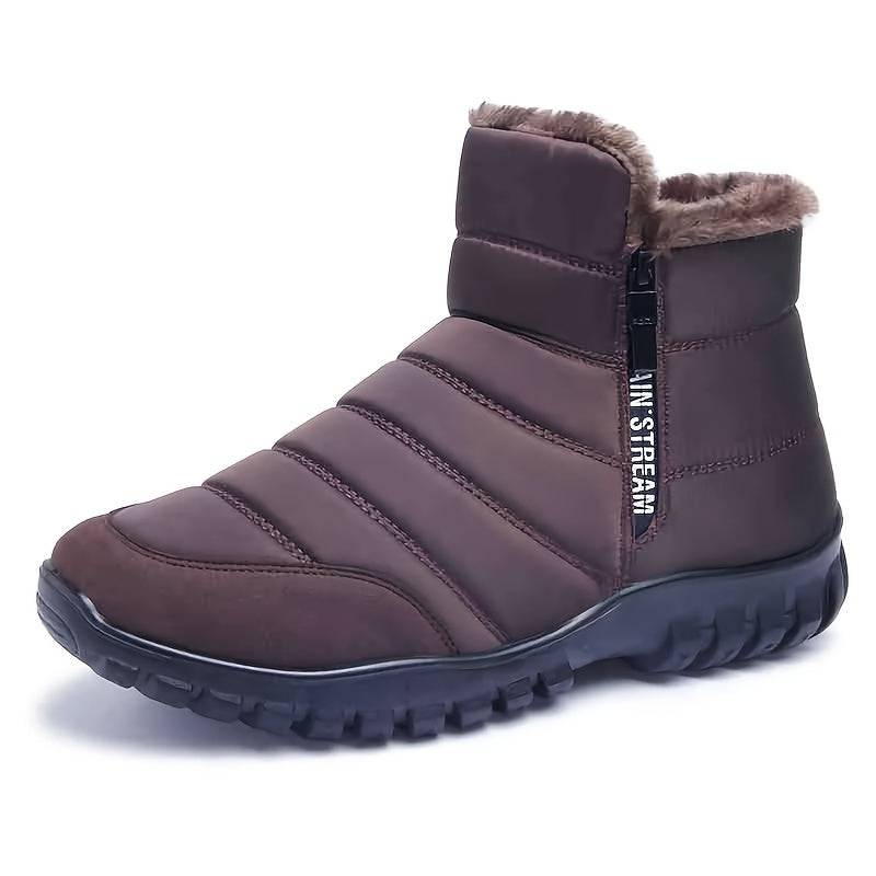 Feste Schneestiefel für Herren mit seitlichem Reißverschluss - warm, rutschfest, bequem!