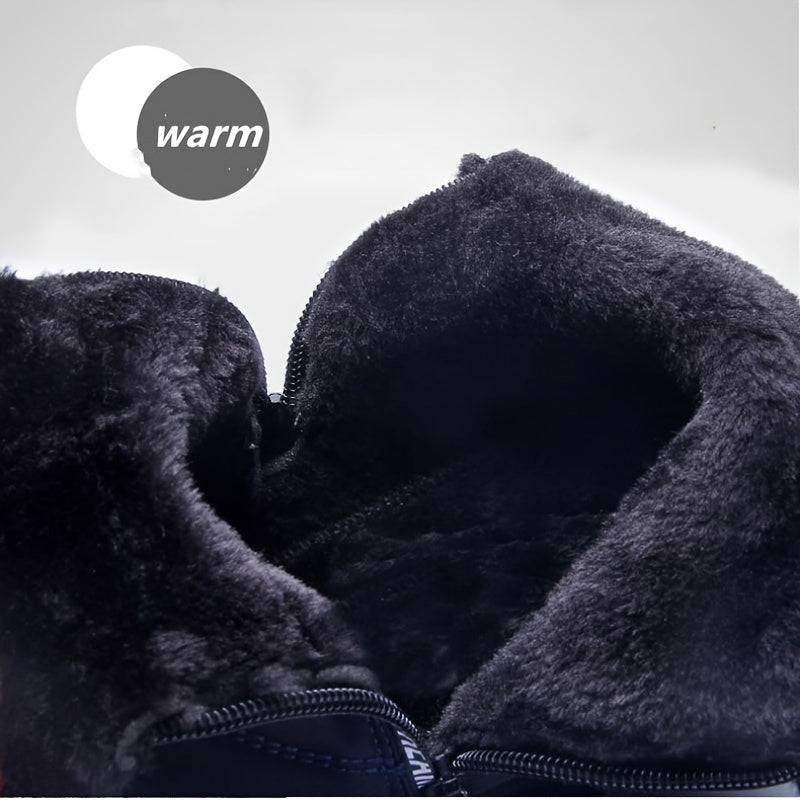 Feste Schneestiefel für Herren mit seitlichem Reißverschluss - warm, rutschfest, bequem!