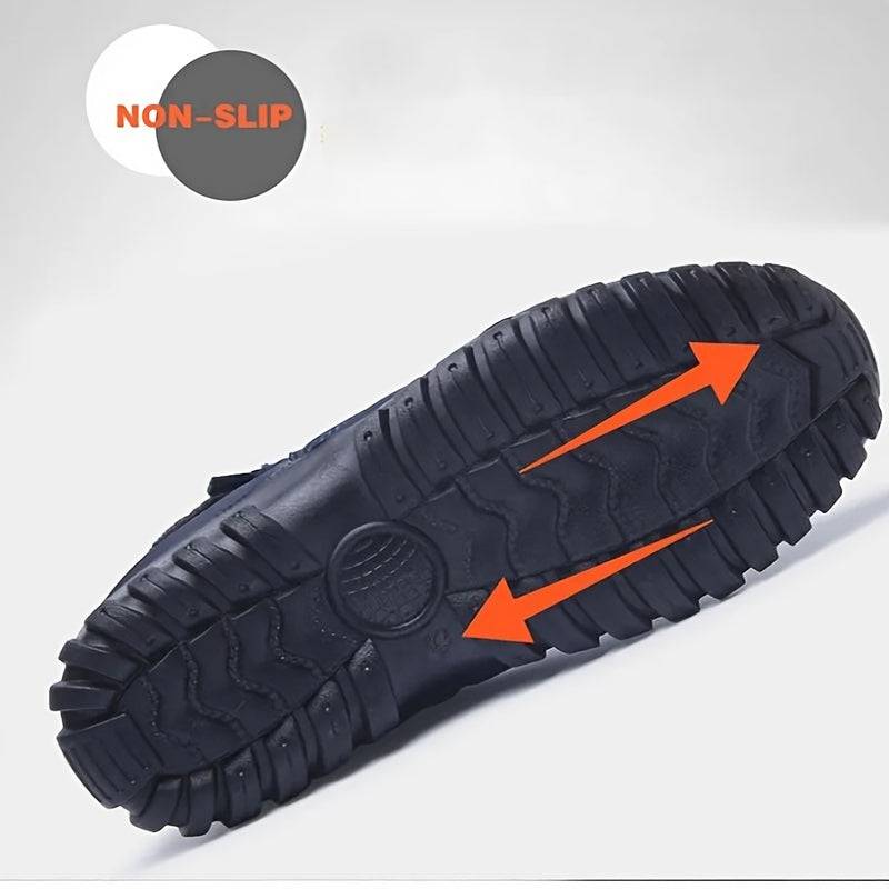 Feste Schneestiefel für Herren mit seitlichem Reißverschluss - warm, rutschfest, bequem!