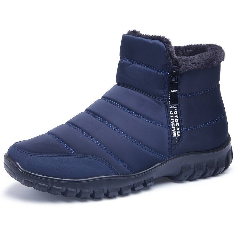 Feste Schneestiefel für Herren mit seitlichem Reißverschluss - warm, rutschfest, bequem!