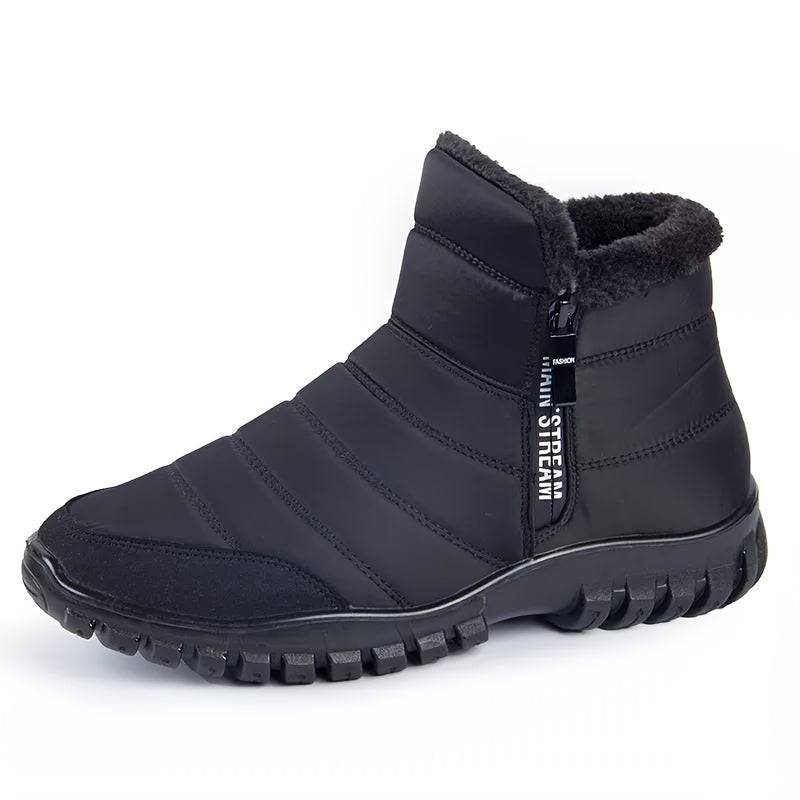 Feste Schneestiefel für Herren mit seitlichem Reißverschluss - warm, rutschfest, bequem!