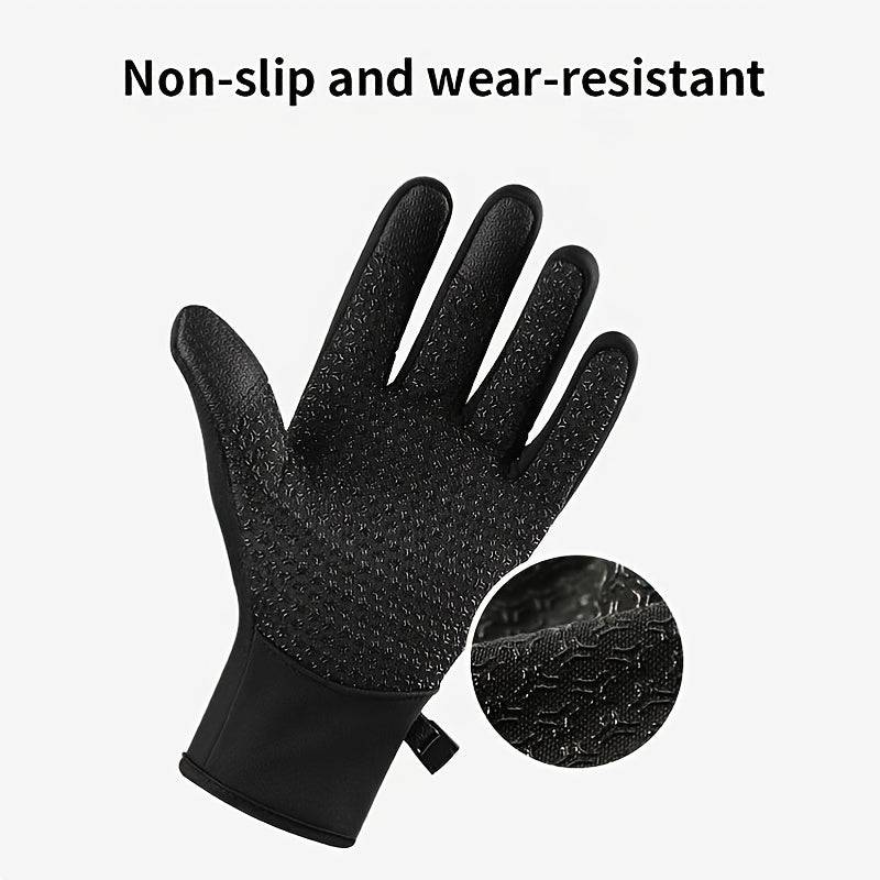 Winter-Fahrradhandschuhe - Warm, wind- und wasserdicht, touchscreen-kompatibel.