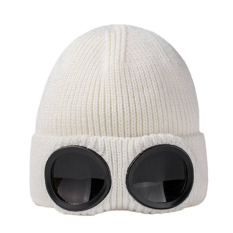 Thermo-Strickmütze mit Skibrille - winterliche Wärme und Sicht