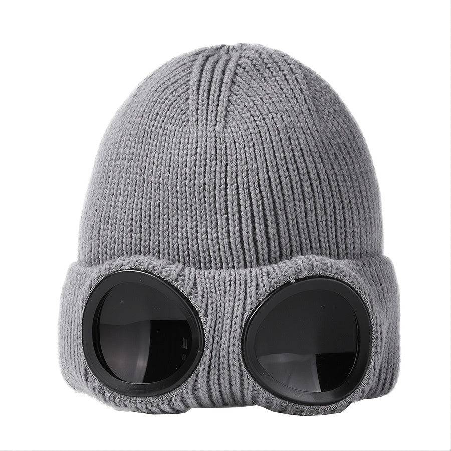 Thermo-Strickmütze mit Skibrille - winterliche Wärme und Sicht