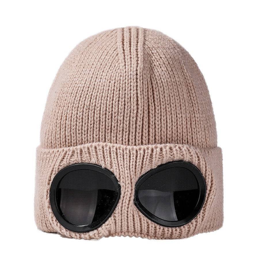 Thermo-Strickmütze mit Skibrille - winterliche Wärme und Sicht