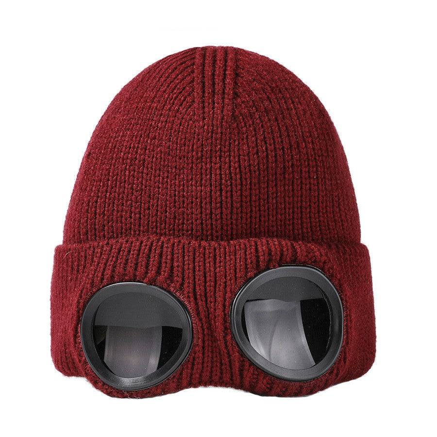 Thermo-Strickmütze mit Skibrille - winterliche Wärme und Sicht