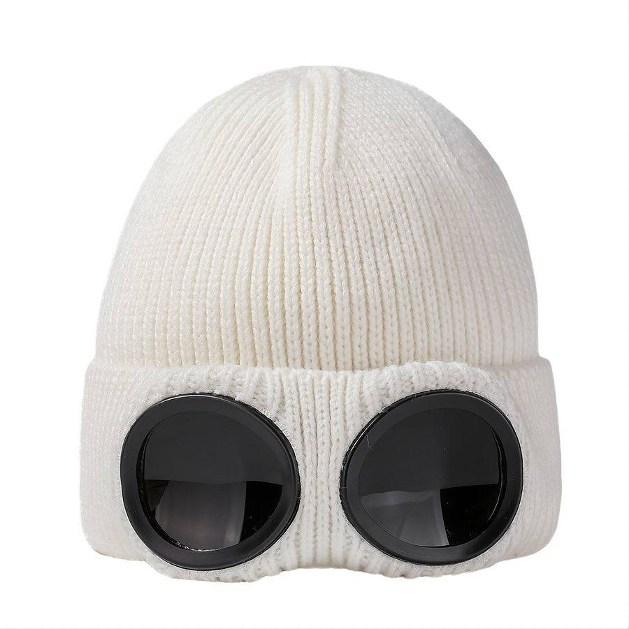 Thermo-Strickmütze mit Skibrille - winterliche Wärme und Sicht