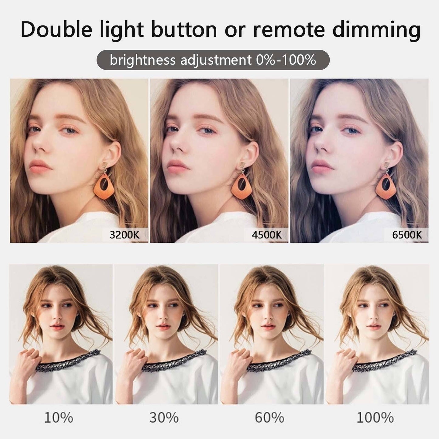 "Vielseitiger LED-RGB Selfie Ring - 32 Farben, höhenverstellbar"