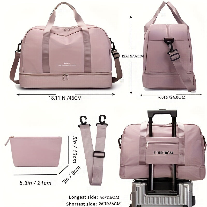 Tragbare Reisetasche Mit Separatem Fach Für Trockene Und Nasse Kleidung - Snatch