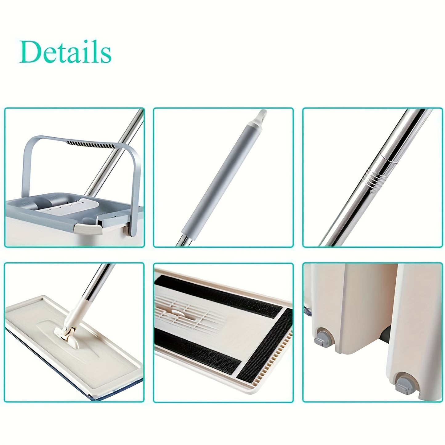 Flaches Bodenwischer-Eimer-Set Mit 2 Mikrofaser-Wischpads - Snatch