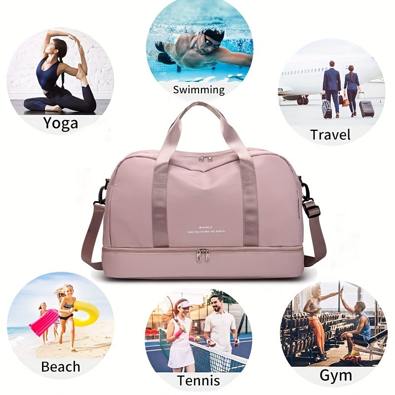 Tragbare Reisetasche Mit Separatem Fach Für Trockene Und Nasse Kleidung - Snatch