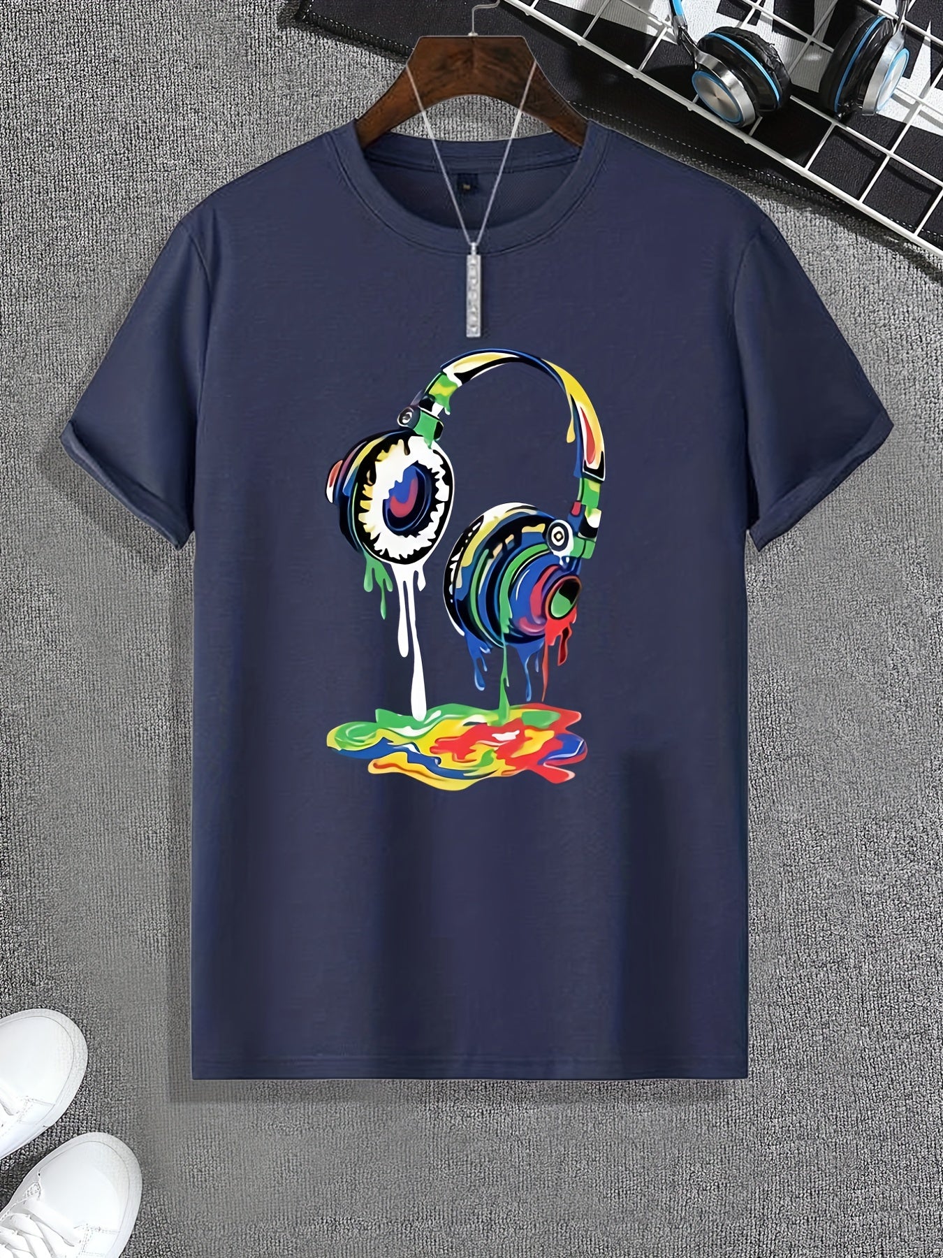 Schmelzendes Headset Druck T-Shirt für Herren, Männer Outfit, Geschenkidee - Snatch