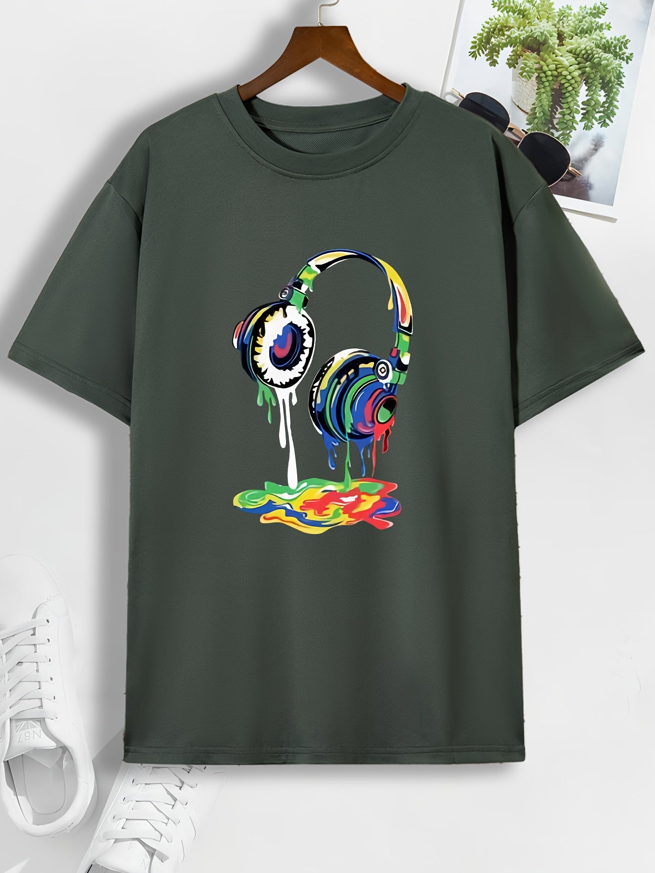 Schmelzendes Headset Druck T-Shirt für Herren, Männer Outfit, Geschenkidee - Snatch