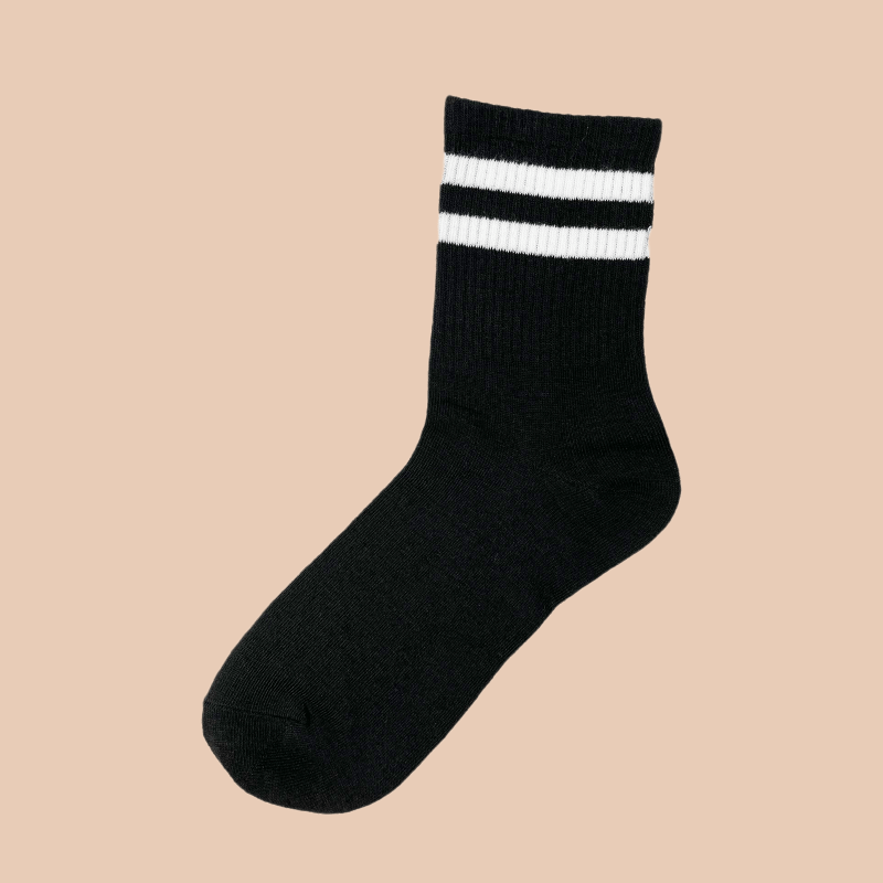 5 Paar klassische gestreifte Sportsocken