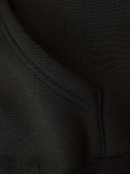 Basic Langarm-Kapuzen-Sweatshirt für Herren