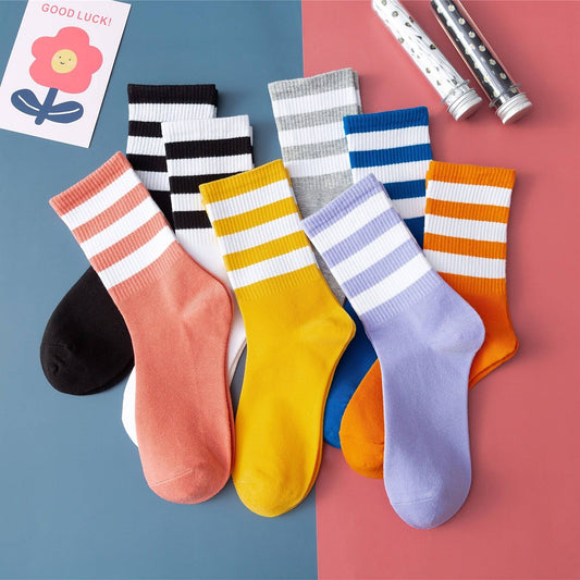 5 Paar Gestreifte Sportsocken