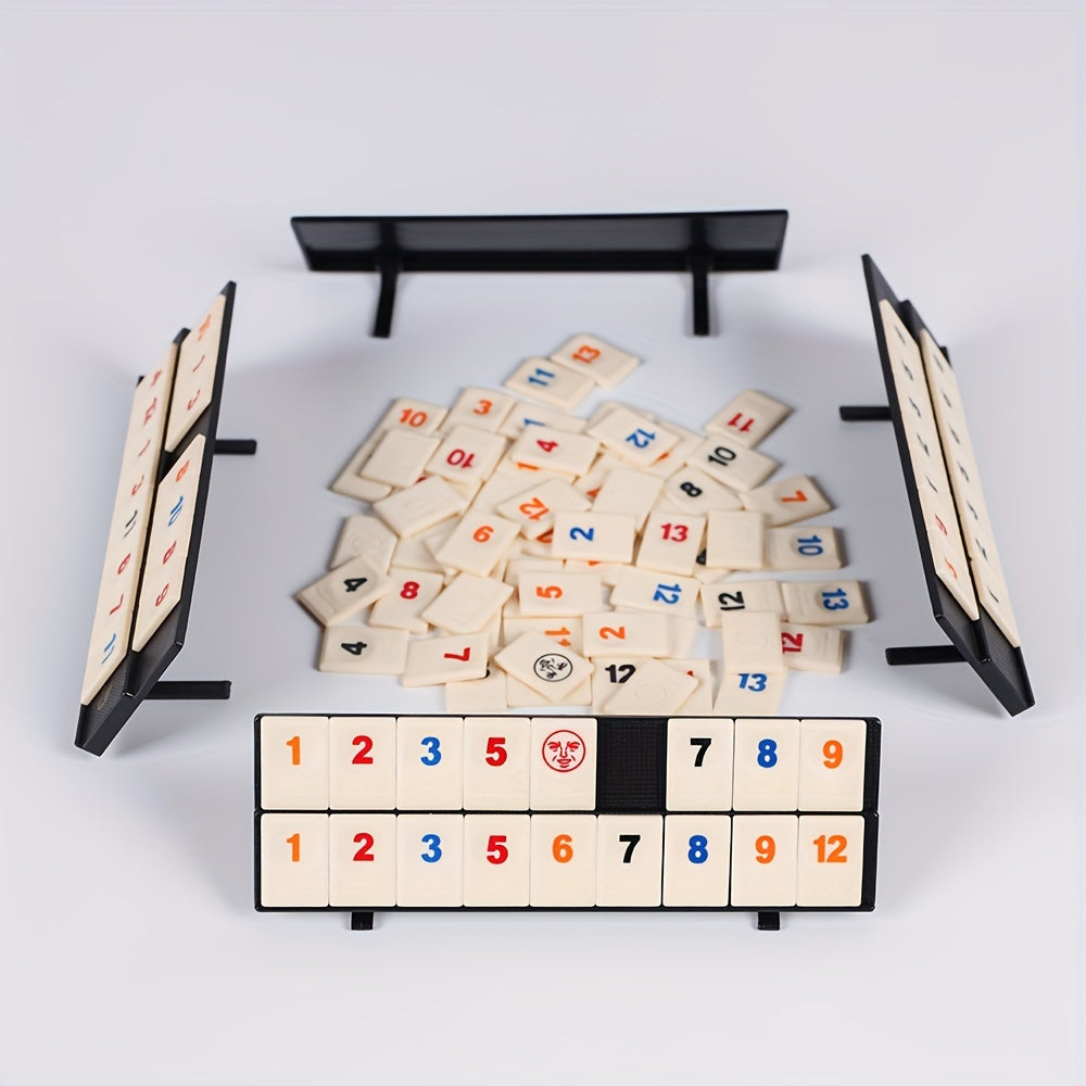 Klassisches Familienspielbrett Mini Rummy Fliese Mit Gestellen Spa MathePuzzlespielset Reiseversion In Geschenktasche