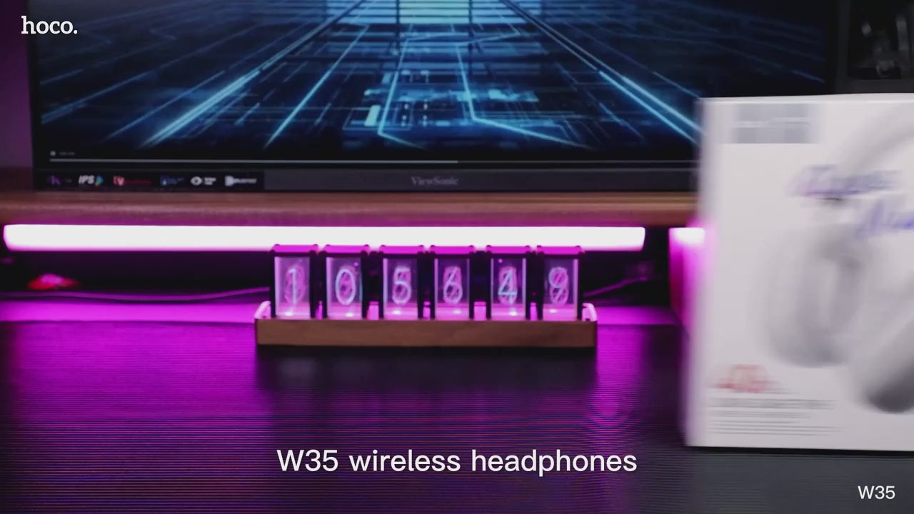 HOCO W35P Wireless BTHeadset mit Geruschunterdrckungsdesign reiner hoher AudioSoundqualitt OverEarKopfhrern 35mmAudiokabel echtem StereoWirelessOhrhrer fr Apple IOS AndroidSystem immersivem Gefhl