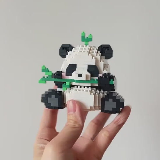 Kreative Serie Niedliche PandaBausteine Montierbares Pdagogisches Spielzeug Modelldekoration MaskottchenGeschenk fr Freunde