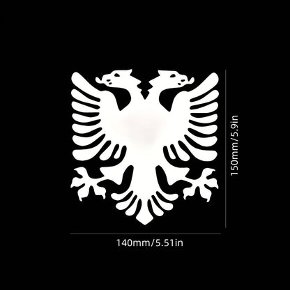 Stolz zeigt sich der Albanische Adler auf Vinyl Aufklebern (Albanien Aufkleber)