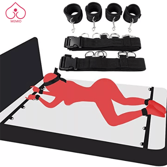 BDSM Sexspielzeug-Set für Frauen: Unterbettbindung, Rückhaltesystem, Handschellen