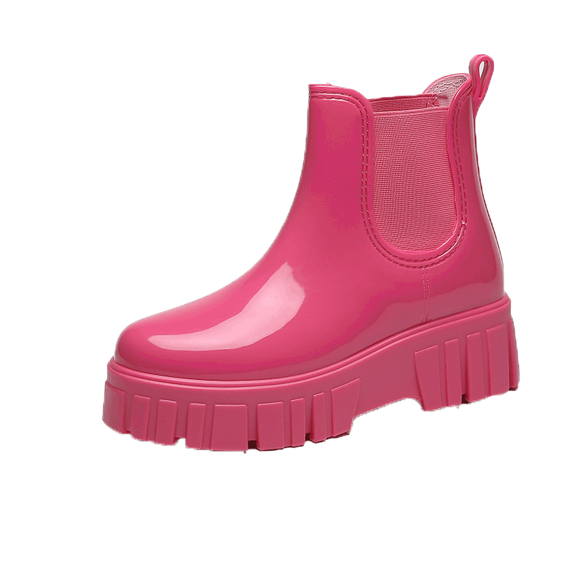 Modische Damen Gummi-Regenstiefel mit rutschfester Sohle - bequem, wasserdicht, stilvoll.