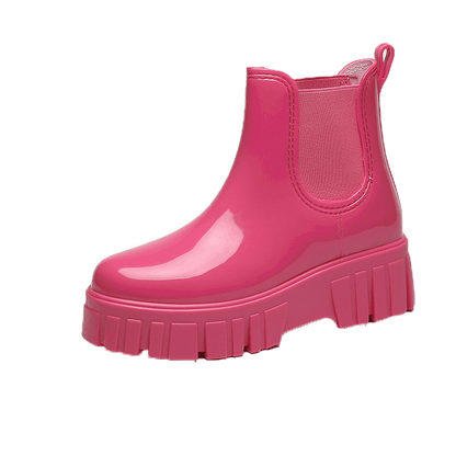 Modische Damen Gummi-Regenstiefel mit rutschfester Sohle - bequem, wasserdicht, stilvoll.