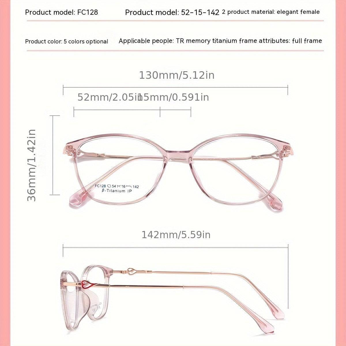 Flexi-Titanrahmen-Brille für Frauen - Klares Design
