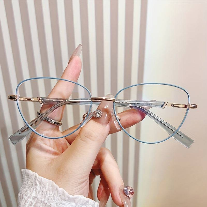 Blaues Licht blockierende Cat Eye Brille für stilbewusste Damen -> Stilvolle Blaulichtblockierende Cat Eye Sonnenbrille für Damen.