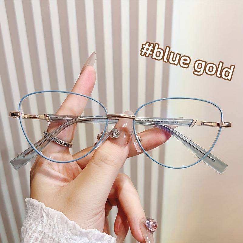 Blaues Licht blockierende Cat Eye Brille für stilbewusste Damen -> Stilvolle Blaulichtblockierende Cat Eye Sonnenbrille für Damen.