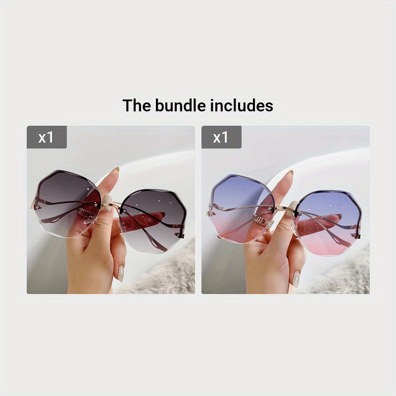 Trendige Rahmenlose Sonnenbrille - Gradient Eyewear - Für Männer und Frauen - Perfektes Geschenk