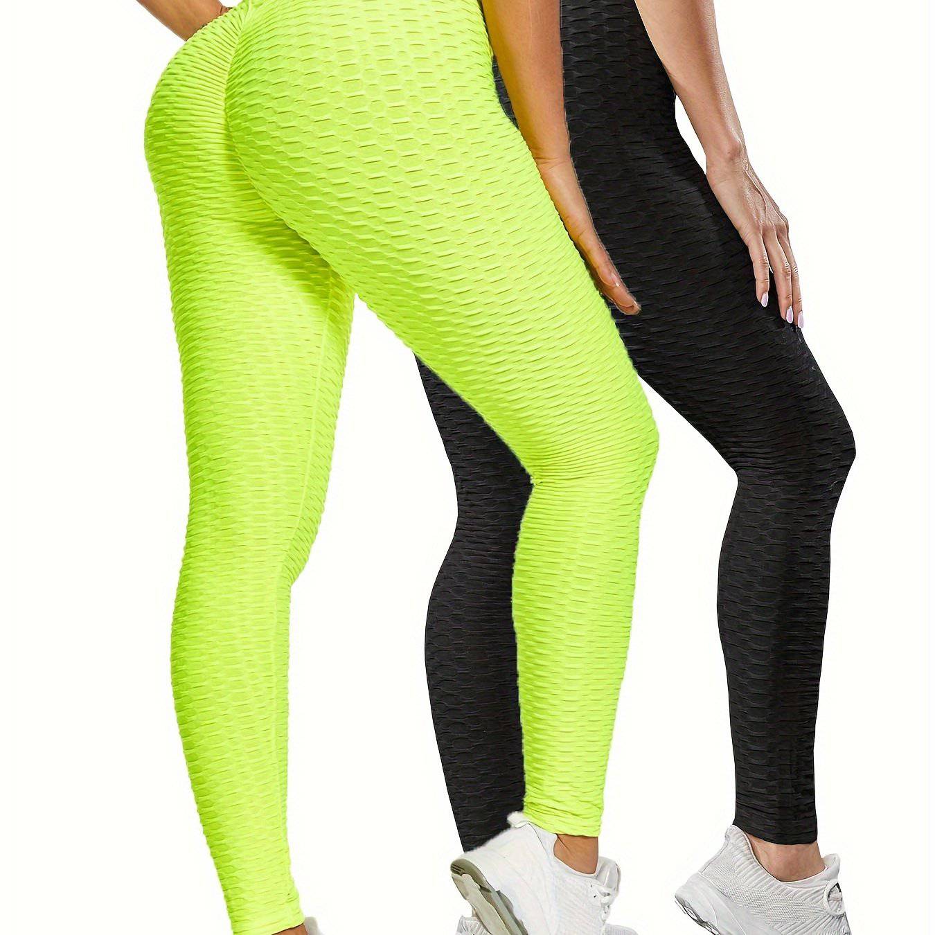 2er-Pack Hohe Taille Bauchkontrolle Yoga Leggings - Quick Dry, Hip Lifting, Damen Activewear