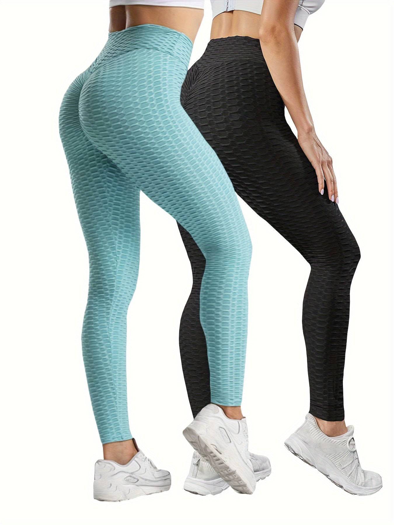 2er-Pack Hohe Taille Bauchkontrolle Yoga Leggings - Quick Dry, Hip Lifting, Damen Activewear