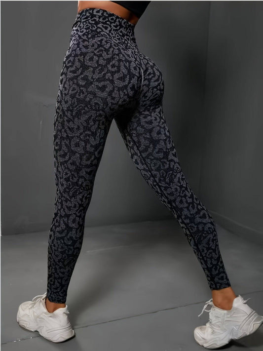 Leopardenmuster Leggings - Sportlich, Yoga, Laufen, Damen