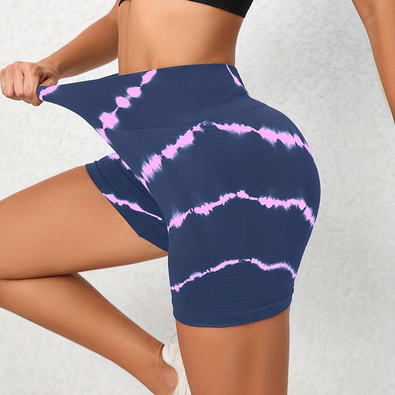 Sommerliche Bauchkontrolle nahtlose Yoga-Shorts - perfekt für Fitness und mehr!