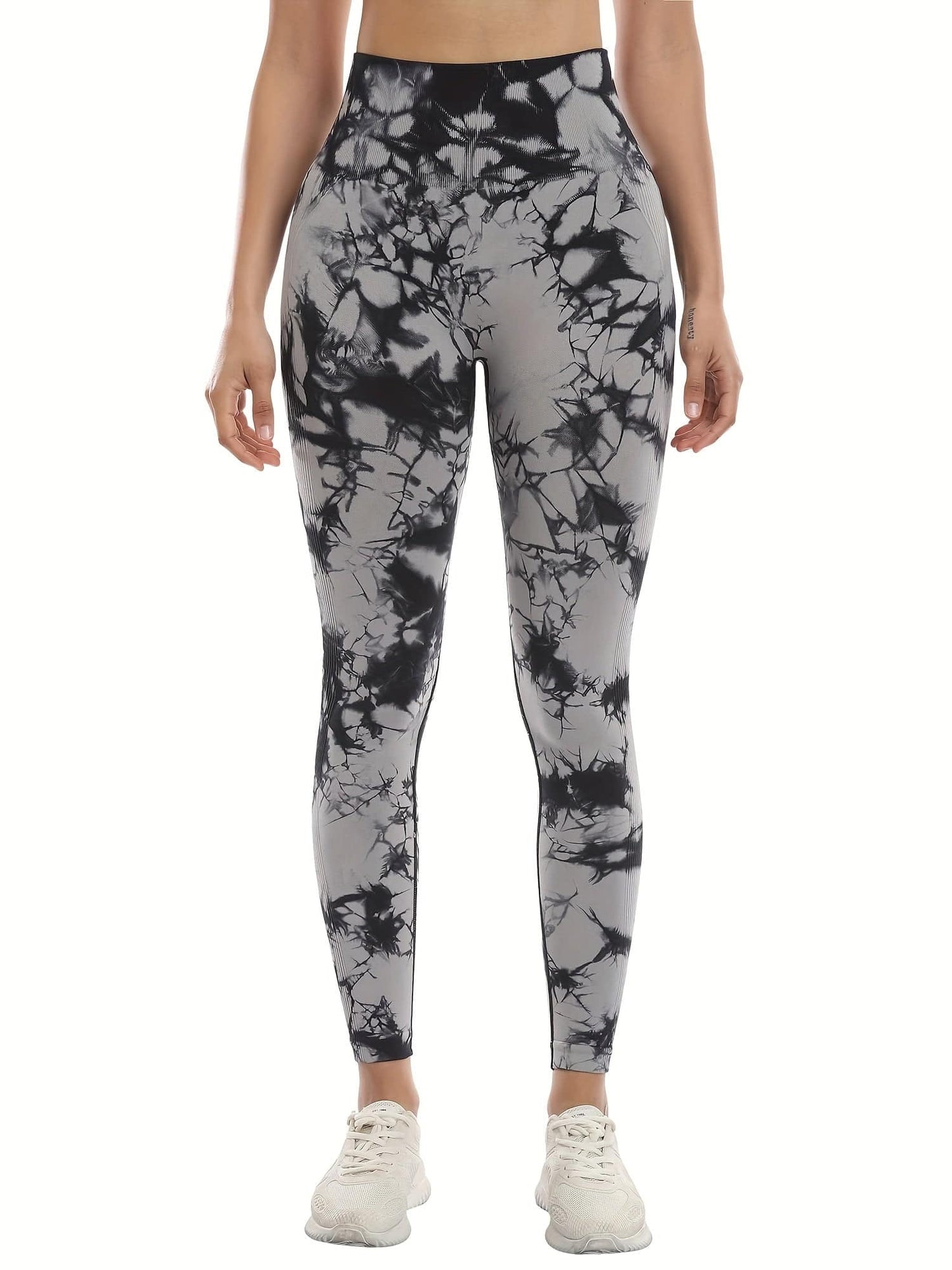 Tie-Dye Shorts & Leggings Sets, Damen Activewear - 2-teiliges Set für Yoga, Fitness und Laufen.