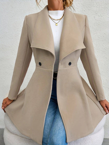 Eleganter Zweireihiger Trenchcoat mit Schalkragen für Damen