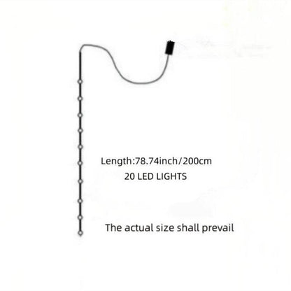 20 LED Batteriebetriebene Blatt-Lichterkette - Künstliches Blatt-Reben-Design - Perfekte Dekoration für Zuhause und Garten!