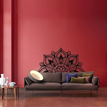 Großes Metall-Mandala-Wanddekor - Einzigartige Lotusblumen-Wandkunst