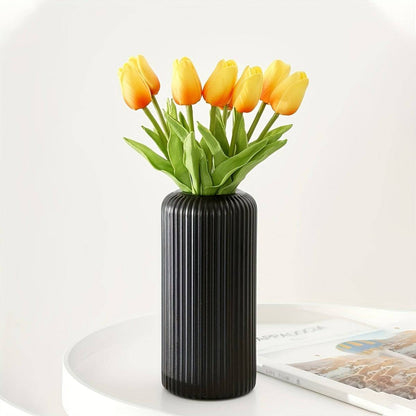 1pc Säulenförmige Kunststoffvase - Blumenschmuck für Zuhause - Raumdekoration