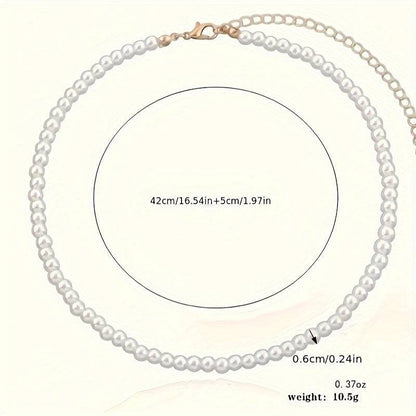 Elegante Faux Perle Halskette - Für stilvollen Urlaubsschmuck.