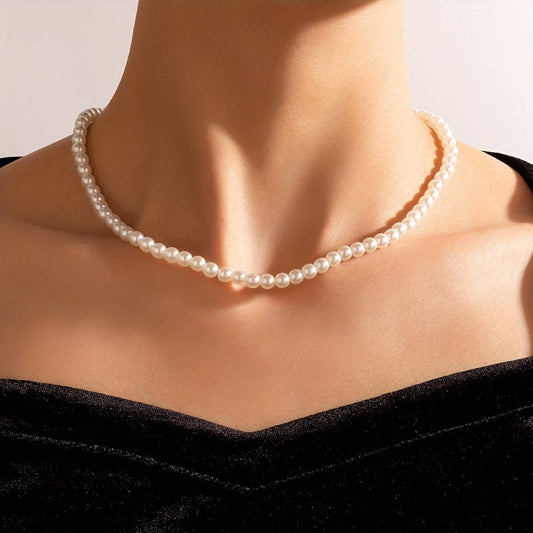 Elegante Faux Perlen Halskette - Zeitlose Schönheit